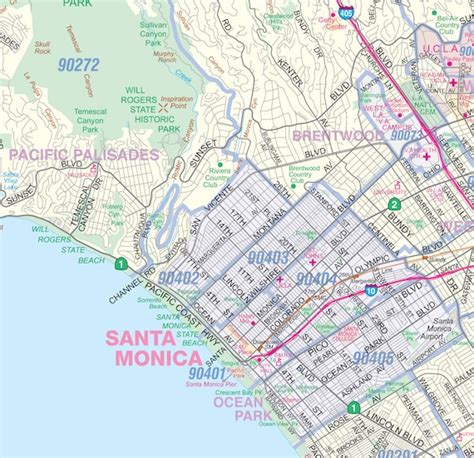 Santa Monica Zip Codes Map