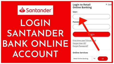 santander bank login account