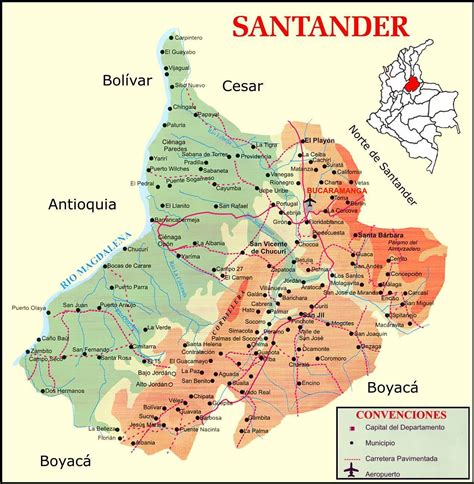 santander colombia map