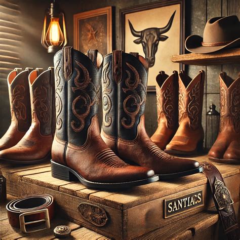 Santiags mexicaines cuir et serpent marron Bottes santiags country