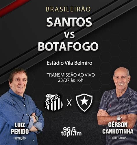 santos botafogo ao vivo