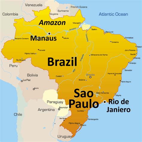 sao paulo map brazil