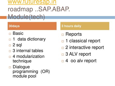 sap abap road map