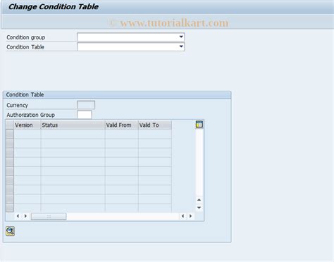Sap Change Condition Table Fields