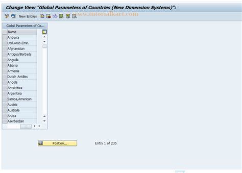 Sap Change Table T005