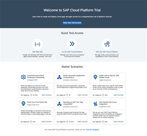 sap cloud platform cockpit trial