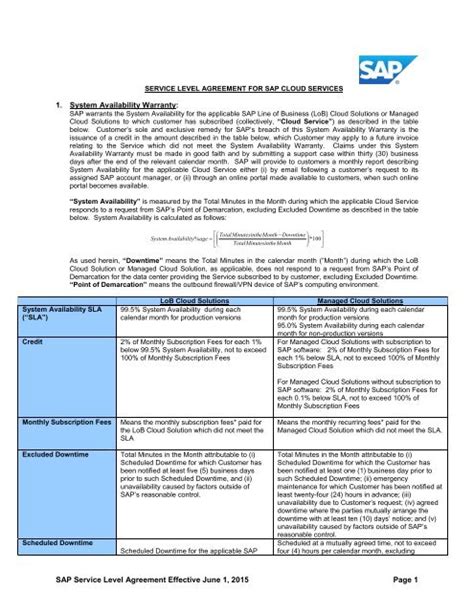 sap cloud services agreement