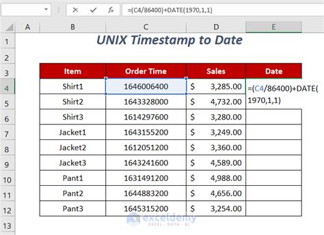 sap convert timestamp to date and time in excel