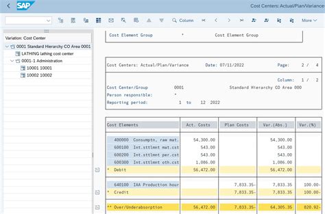 Sap Cost Center Commitment Report