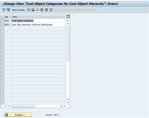 Sap Cost Object Transaction Code
