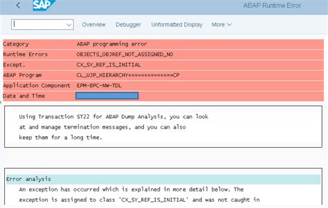 Sap Error Objects_Objref_Not_Assigned