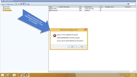 Sap Error Wsaeconnrefused Connection Refused