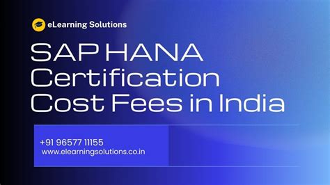 sap hana certification fees