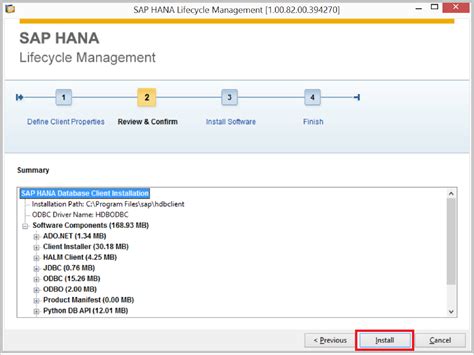 sap hana client installation