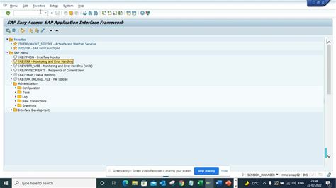 sap interface log tcode