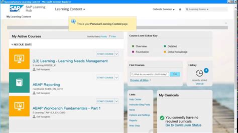 sap learning hub internal edition