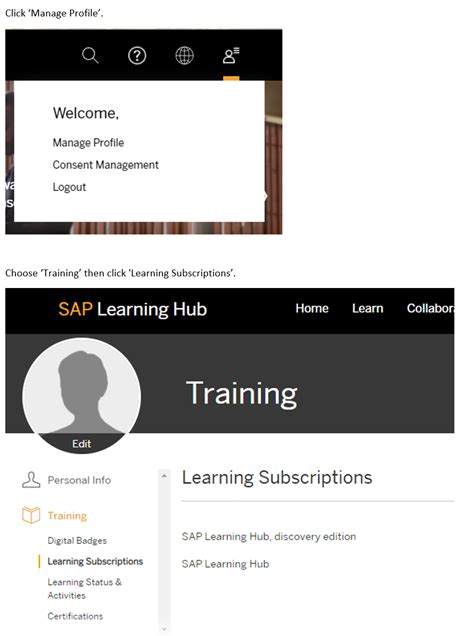 sap learning hub portal log on