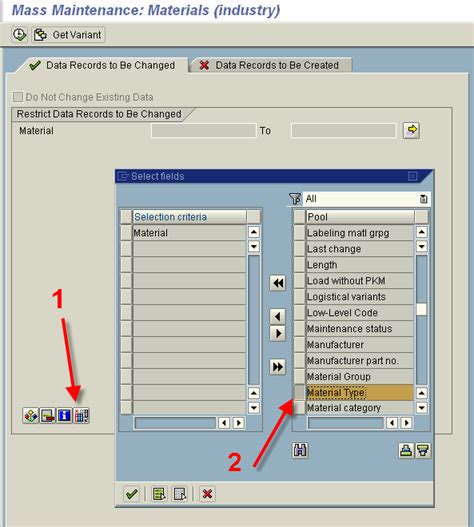 Sap Mass Change Table Data