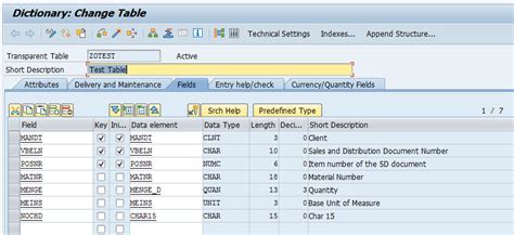 Sap Modify Z Table
