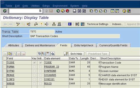 sap product list tcode