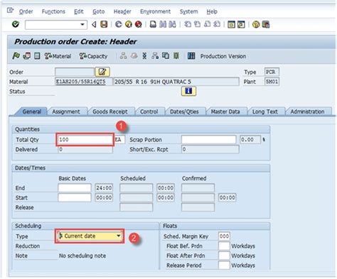 sap production order list tcode