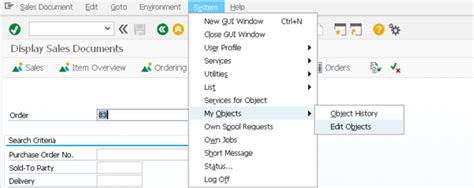 sap services for object
