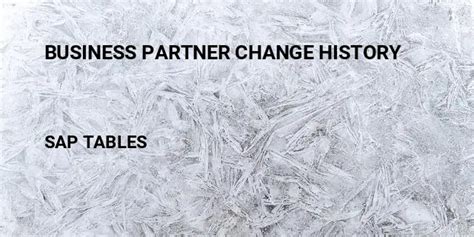 Sap Table Change History Table