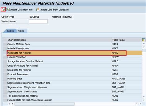 Sap Update Table Content