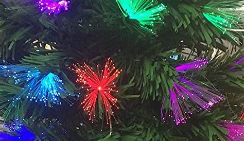 Sapin Artificiel Fibre Optique De Noël Lumineux Vert