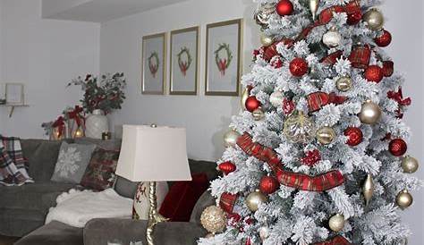 Sapin Blanc Deco Rouge Et Gris 25 s De Noël Joliment Décorés Pour S'inspirer