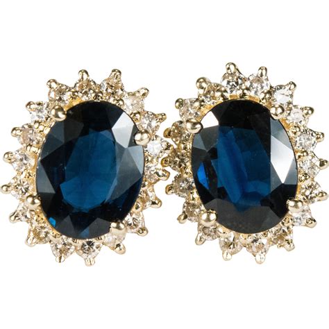sapphire 14k gold earrings