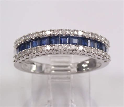 sapphire and diamond band ring