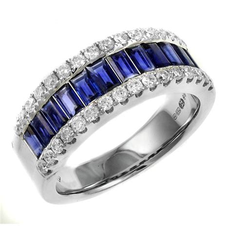 sapphire and white gold rings