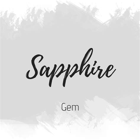sapphire as a name
