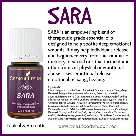 SARA Essential Oil Real Food RN
