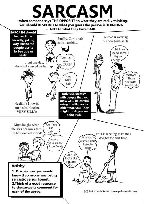 sarcasm examples for kids in school