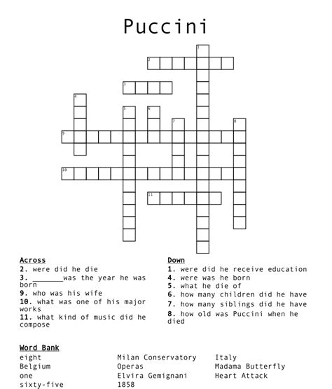 sardou play that inspired puccini crossword