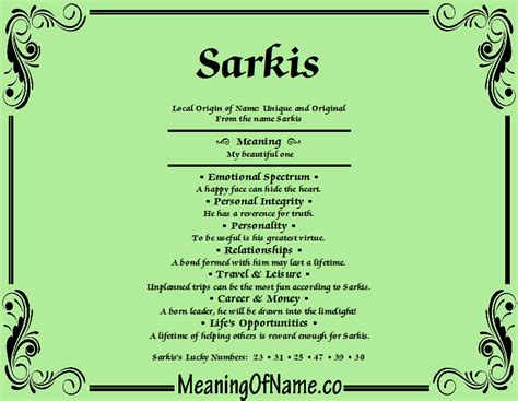 sarkis meaning