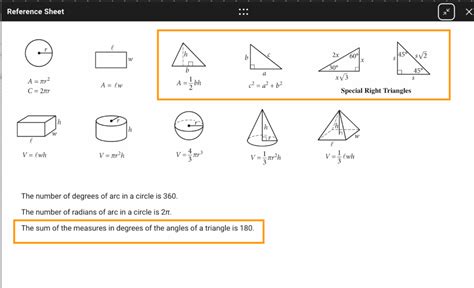 Sat Reference Sheet Pdf
