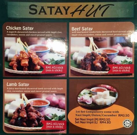 satay restaurant menu
