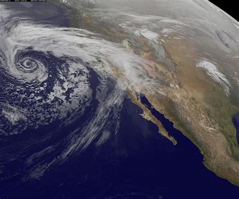 satellite image of weather for california