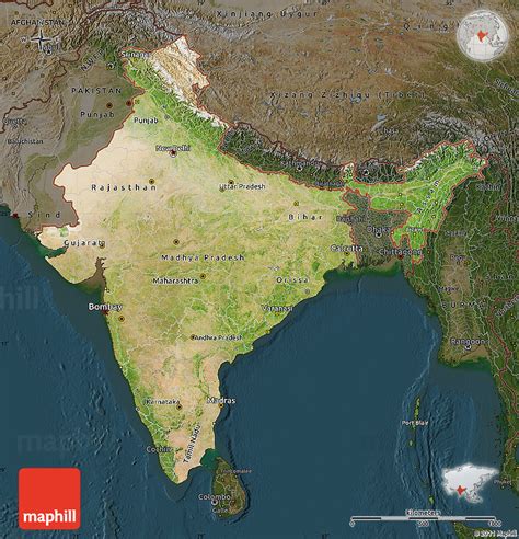 satellite map of india latest