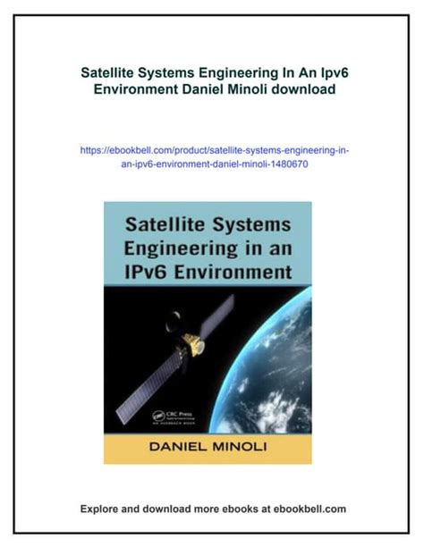 Satellite Systems Engineering In An Ipv6 Environment Pdf