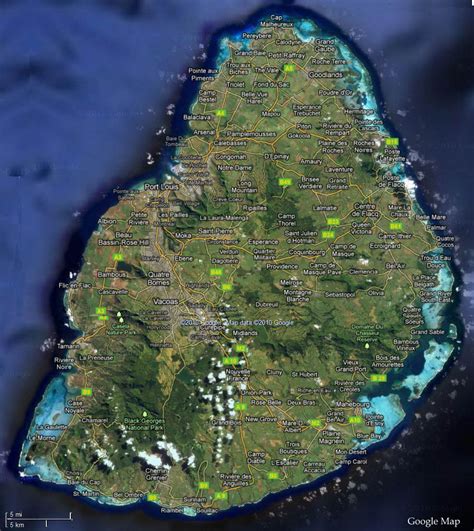 satellite view live of mauritius