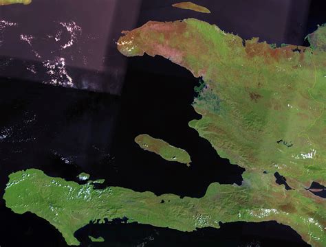 satellite view of haiti