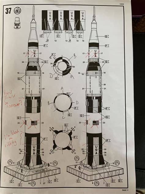 Saturn V Rocket Paint Scheme