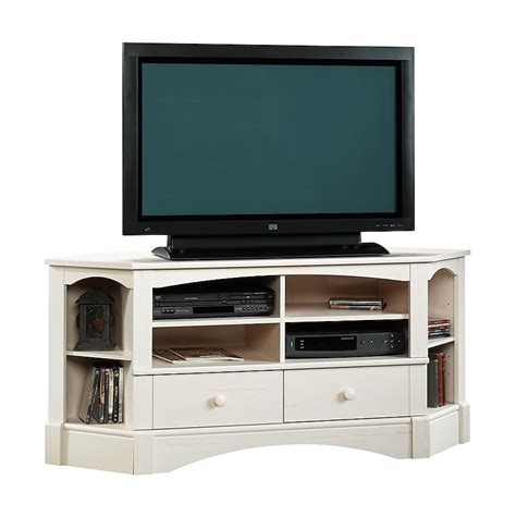 Sauder White Corner Tv Stand