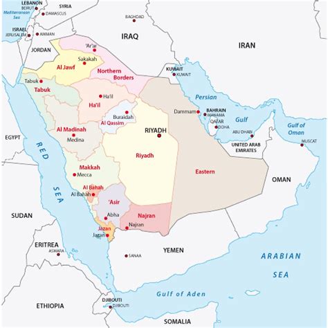 saudi arab and uae in map