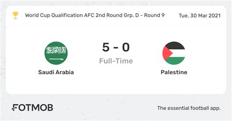 saudi arabia vs palestine live score