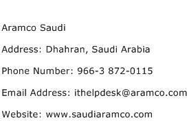 saudi aramco mailing address